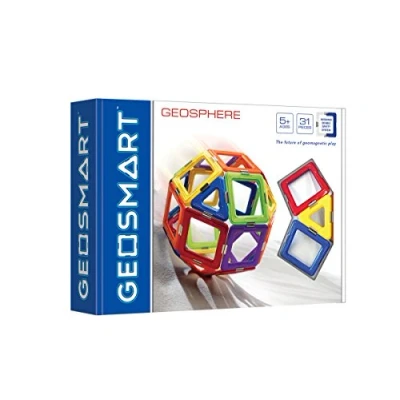 Image de GeoSmart Jeu de Construction Magnétique Réflexion Educatif Crée Ta Géosphère Développe Ton Imagination 31 Pièces pour Enfants à Partir 5 Ans