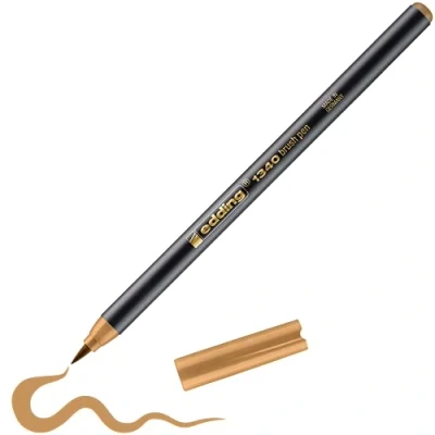 Image de edding 1340 feutre pointe pinceau ocre 1 stylo de flexible pour la peinture, l&#039;écriture et le dessin carnets, mandalas, calligraphie