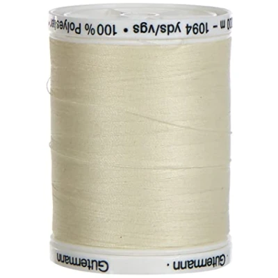 Image de Gutermann Fil à Coudre en Polyester, 1000 m, Ivoire (0001), 5,5 x 4 cm