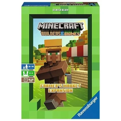 Image de Ravensburger Minecraft Builders &amp; Biomes Extension nécessitant le jeu de base Famers Market société issu du vidéo A partir 10 ans 26869 Multilingue (Français inclus)