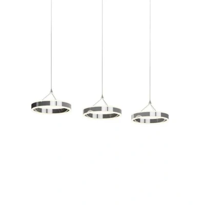 Image de Lucande Suspension LED Lyani, 115cm, à 3 lampes, chrome, intensité variable