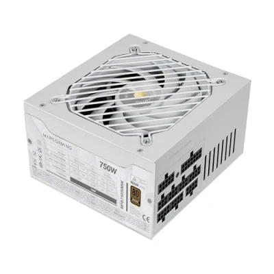 Image de MARS GAMING MPB750SIM, Alimentation ATX 750W Full Modulaire, Garantie 7 Ans, 80Plus Bronze 230V EU, 90% Efficacité, Ventilateur SI Extreme Silence 140mm, Technologies AI2 RPM, DC et SMD, Blanc