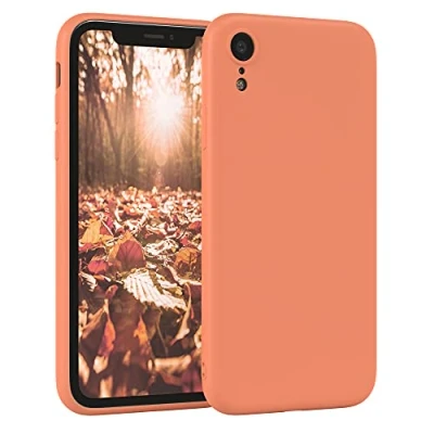 Image de EAZY CASE Coque de Protection en silicone pour iPhone XR, orange, souple, résistante aux chocs, avec l&#039;appareil photo Fine TPU Antichoc Orange