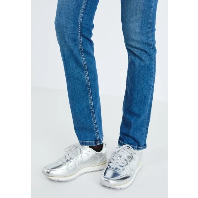 Image de Pepe Jeans BRIT Baskets basses, Femme, Taille: 38, Silver Polyuréthane