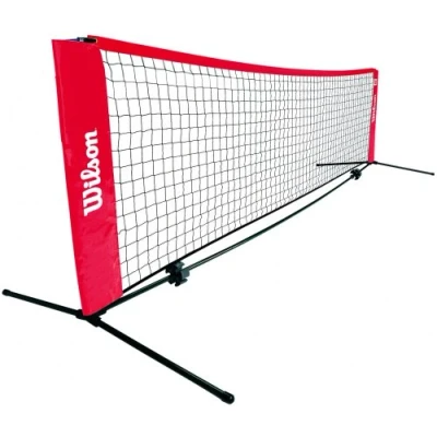 Image de Wilson Mini Filet de Tennis Transportable, Starter Ez Net, Largeur 6,1 m, Rouge, WRZ259700