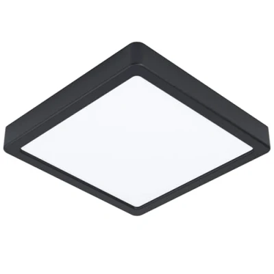Image de Eglo connect.z Plafonnier LED connecté Fueva Z, 21 cm, lampe de plafond ZigBee pour salle bains, contrôlable par appli et commande vocale, blanc chaud froid, dimmable, noir, IP44