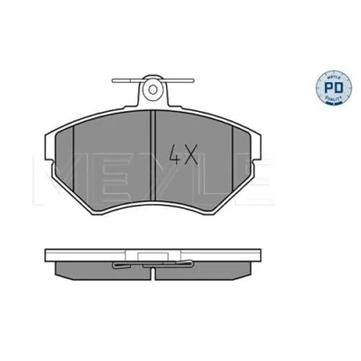Image de MEYLE 025 219 4516/PD Jeu de plaquettes frein PD Quality Essieu avant contact signal d&#039;usure exclu avec tôle anti bruit, vis/boulons