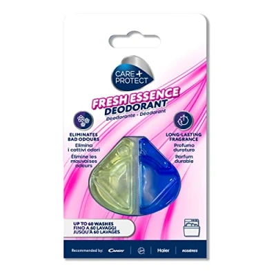 Image de CARE + PROTECT Désodorisant Universel pour lave vaisselle, élimine les mauvaises odeurs, parfum citron longue durée, 1 dose, Jusqu’à 60 lavages