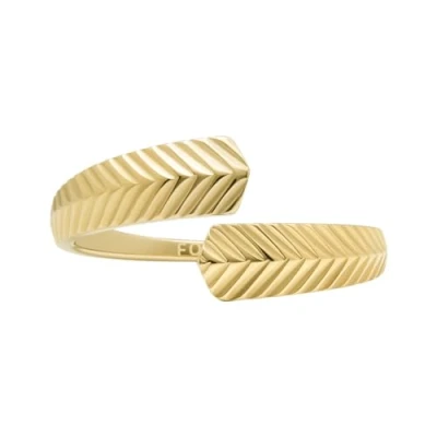 Image de Fossil Bague pour femme, Harlow Linear Texture en acier inoxydable, JF04536710