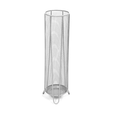 Image de Mind Reader Network Collection Porte Parapluie, Organiseur d&#039;entrée, Bord et Base Solides renforcés, Maille métallique, 14 x 52,1 cm (L l H), Blanc