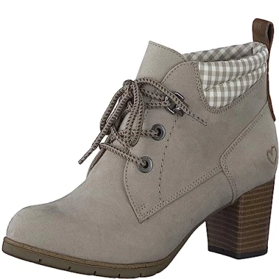 Image de Marco Tozzi Bottines à lacets, Femme, Taille: 37, Taupe comb Tissu / matière synthétique