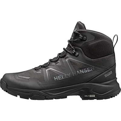 Image de Helly Hansen Cascade Mid HT Baskets de randonnée imperméables, Respirantes et légères pour Homme, Noir 990, Gris Clair, Pointure 44, Black New Light Grey, 44.5 EU