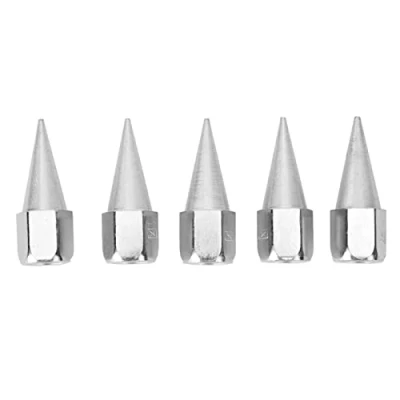 Image de Embouts de buse pistolet à graisse 5 pièces, raccord lubrification pointe métallique