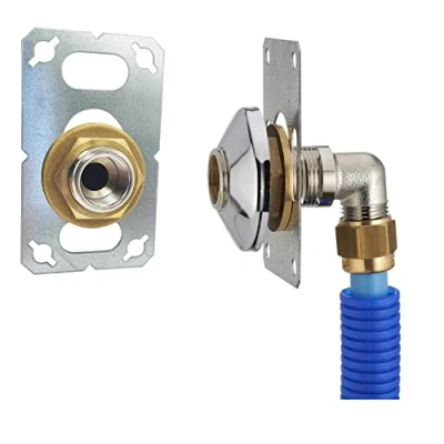 Image de Platine sortie de Cloison simple PER à Compression (à Visser) Ø16 pour machine laver FIXSYSTEM
