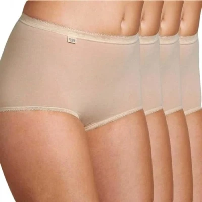 Image de Sloggi Basic+, Lot de 4 Slip Maxi en Coton pour Femme, Beige (Skin), FR: 40