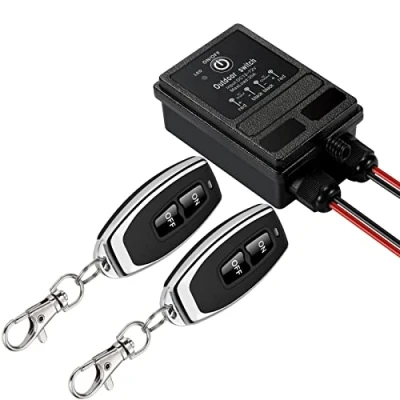Image de ZHOFONET IP65 Impermeabile Commutateur a Distance sans fil,DC 12V/24V/48V/72V RF à Telecommande,40A relais avec 328ft de long rayon
