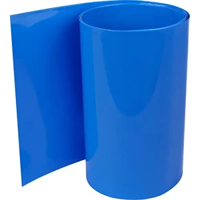 Image de ISOLATECH Gaine thermorétractable en PVC au mètre, bleue, sans colle Dimension plate 50mm (Ø31,8mm) 2 mètres 2:1 Set isoler les Batteries 18650 non marquées (Ø31,8mm mètres)