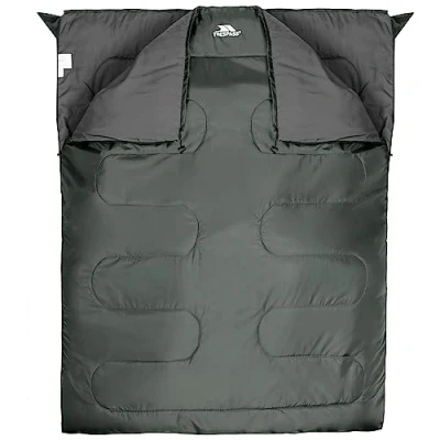 Image de Trespass Catnap Gigoteuse 3 Saisons Double Hydrofuge 180 x 140 cm Unisexe, Vert Mousse