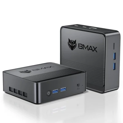 Image de BMAX B3 Mini PC Intel N5095 (jusqu&#039;à 2,9 GHz) 8 Go DDR4 RAM / 256 SSD W 11 PRI ARRDOING 4K View Double écran Push Pull WiFi5 Dual HDMI/USB 3.0 BT4.2