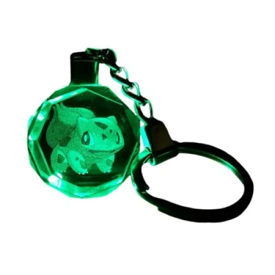 Image de PORTE CLÉ LUMINEUX BULBIZARRE CADEAU ORIGINAL EN CRISTAL (Bulbizarre)