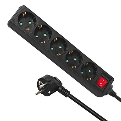 Image de Maclean MCE227G Multiprise 5 Prises avec Interrupteur et sécurité pour Enfants Schuko 3 500 W m
