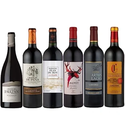 Image de Calvet Coffret Cadeau Assorti Dégustation Assortiment de 6 vins rouges nos domaines du Sud la France (6 x 0,75L)