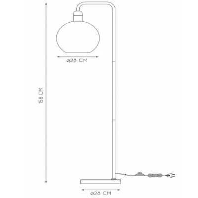 Image de Lucide Lampe sur pied Julius avec en marbre, noir/or