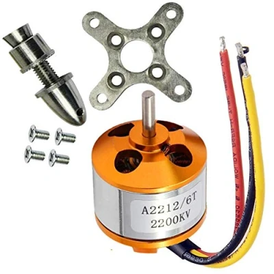 Image de Kyrio A2212 Brushless Motor 2200KV Outrunner Kit d&#039;accessoires RC avec supports pour avion planeur quadrirotor hélicoptère Copter Multi (2200KV)