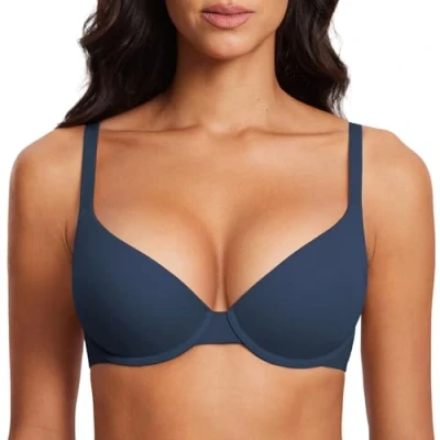 Image de DOBREVA Femme Soutien Gorge Invisible Push Up Rembourré avec Armature Sargasse 85B