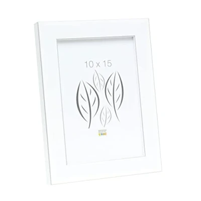 Image de Deknudt Frames S41VK1 Cadre Photo Résine Fin Blanc 10 x 15 cm