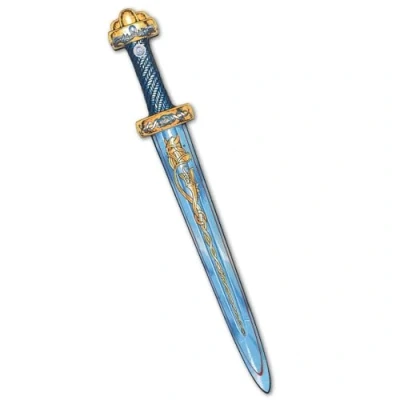 Image de Liontouch Épée Viking, Bleue Jouet médiéval en Mousse du Chef Harald pour Le Jeu d&#039;imitation des Enfants avec Un thème Nordique Armes sûres &amp; Armure de Bataille déguisements d&#039;enfants