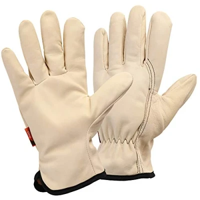 Image de ROSTAING Gants EM25A Paire de Jardinage en Cuir Traité Hydrofuge Tous Travaux Milieu Sec et Humide Plantation, Bêchage désherbage Confortable Traditionnel