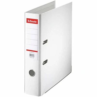 Image de Esselte Standard, 1x classeur à Levier, Blanc, Dos de 75 mm, A4, PP, 320200