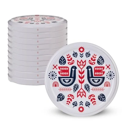 Image de KADAX Couvercle à vis fi82 mm x 10st, twist off Ensemble en métal, de rechange pour bocaux, avec 6 crans d&#039;encliquetage bocaux droits et conserve