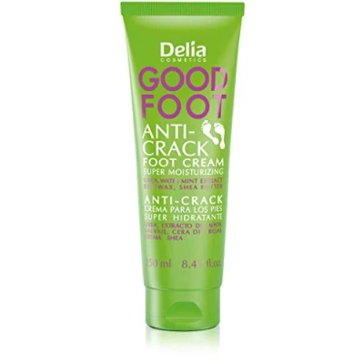 Image de Delia Cosmetics Good Foot Crème pour les pieds contre fissures Protège talons sensibles Prévient dommages Fournit une régénération et un confort secs 250 ml