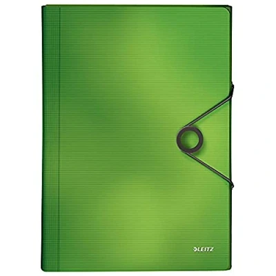 Image de LEITZ 45791050 Carpeta acordeón SOLID PP con 6 separadores más 1 extra ancho DIN A4 color verde