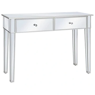 Image de Table console miroir VIDAXL Contemporain Design Argent Verre Bois 106,5 x 38 76,5 cm