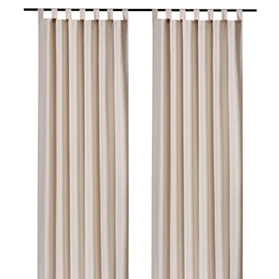 Image de Heimtexland écharpe décorative avec des boucles et le ruban hérissé uni en Crème HxL 175x140 cm