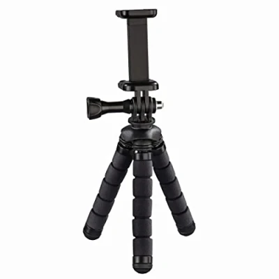 Image de Hama Mini trépied &quot;Flex&quot; pour smartphone et GoPro, 14 cm, noir