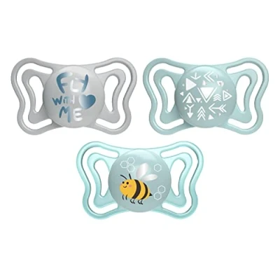 Image de PhysioForma Light, Sucette bébé avec Tétine en Silicone 2 6 Mois, Légère et Respirante, Forme Ergonomique, Soutient la Respiration Physiologique le bon développement de Bouche, Bleu, pièces