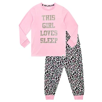 Image de Harry Bear Ensemble de Pyjamas Fille Slogan Sommeil Rose 6 7 Ans