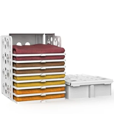 Image de BoxLegend organisateur de t shirts, armoire penderie, vêtements, empilable pour le rangement, planche à plier, chemises, sweat