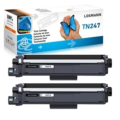 Image de LOSMANN 2X Noir Toner Compatible pour Brother TN 247 243 MFC L3770CDW L3750CDW HL L3230CDW L3210CW L3710CW DCP L3550CDW L3730CDN L3510CDW L3270CDW L3517CDW