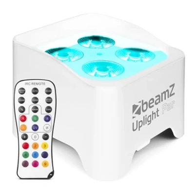 Image de BeamZ BBP90W Projecteur UPLIGHT par 4 x LED RGB UV, 4W LED, modes DMX ou Stand alone
