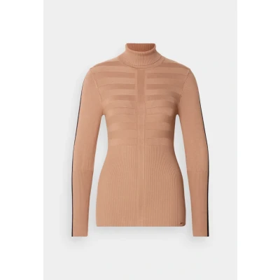 Image de Morgan Mentoi Pullover, Femme, Taille: XS, Camel/noir