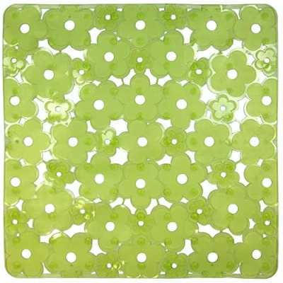 Image de ID Mat 323207 Fleurs Tapis Fond d&#039;Évier PVC Vert 32 x 0,4 cm