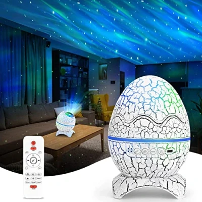 Image de Fuqiduo projecteur de ciel étoilé LED, planétarium galactique avec télécommande, aurore lumineuse nocturne Haut parleur Bluetooth, effet aurore, bruit blanc et étoiles