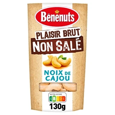 Image de Benenuts Plaisir Brut Noix de Cajou Non Salé, 130g