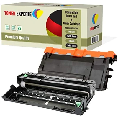 Image de Toner EXPERTE Pack 2 Compatibles DR3400 TN3480 Kit Tambour &amp; Cartouche de pour Brother DCP L5500DN L6600DW HL L5000D L5200DW L6300DW L6400DW L6400DWT MFC L5700DN L5750DW L6800DW L6900DW