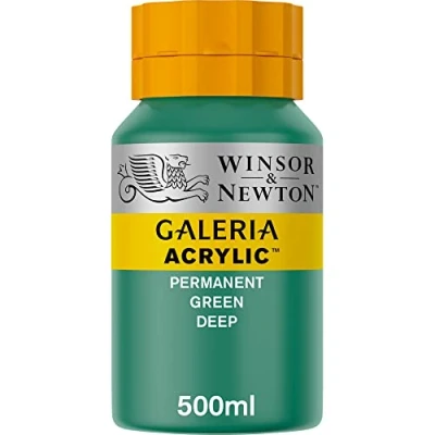 Image de Winsor &amp; Newton Acrylique Galeria 500ml Vert Foncé Permanent Série 1